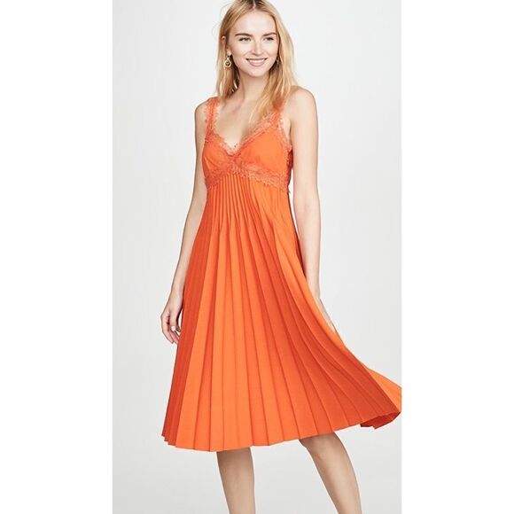 giambattista valli pleated wool midi dress IT38 color: Frame - Picture 1 of 12